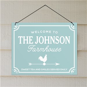 Personalized Welcome To The Farmhouse Wall Sign | Personalized Wall Signs