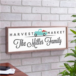 Personalized Happy Harvest Framed Wall Decor | Wood Pallet Signs