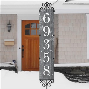 Personalized Let it Snow Address Yard Stake | House Number Sign