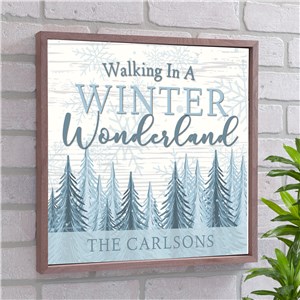 Walking In A Winter Wonderland Personalized Wall Sign | Personalized Wall Decor