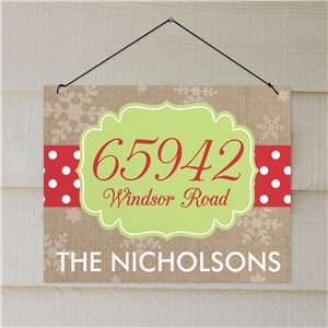 Personalized Polka Dot Address Wall Sign | Address Signs