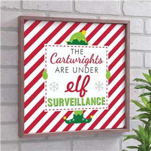 Elf Surveillance Personalized Wall Decor | Christmas Wall Decor