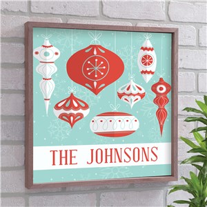 Vintage Christmas Decor | Retro Christmas Decor with Name