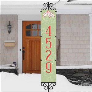 Christmas Address Sign | Green Retro Address Sign