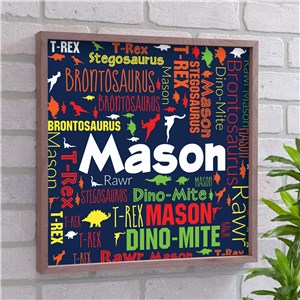 Personalized Dinosaur Art | Personalized Kids Room Sign