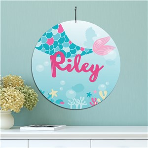 Kids Room Mermaid Art | Personalized Mermaid Sign