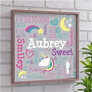 Unicorn Kids Room Art | Kids Personalized Wall Art