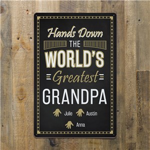 Customized Grandpa Wall Art | Gifts For Worlds Greatest Grandpa