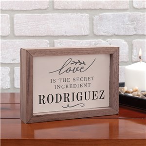 Personalized Table Top Sign | Kitchen Love Personalized Sign