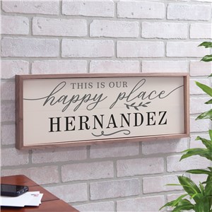 Wall Decor For Homes | Personalized Happy Place Framed Sign