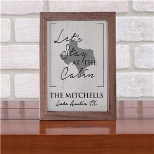 Personalized Framed Table Top Sign | Let's Stay Personalized Sign