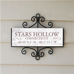 Personalized Coordinate Signs | Home Sign With Personalized Coordinates