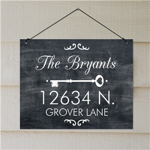 Welcome Signs For Homes | Chalkboard Look Address Sign