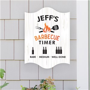 Personalized BBQ Timer Wall Sign