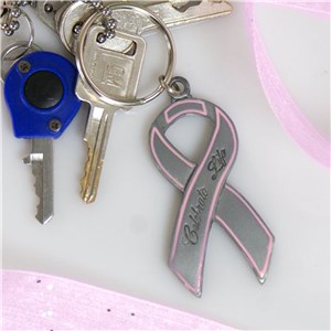 Pink Ribbon Key Ring - Celebrate Life