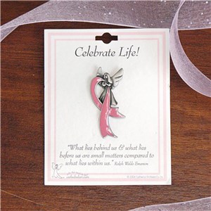 Breast Cancer Awareness Lapel Pin - Celebrate Life