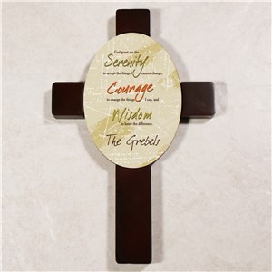 Serenity Prayer Personalized Keepsake Wall Cross | Memorial Gifts