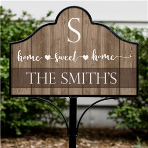 Personalized Home Sweet Home Heart Magnetic Sign Set | Customized Yard Signs