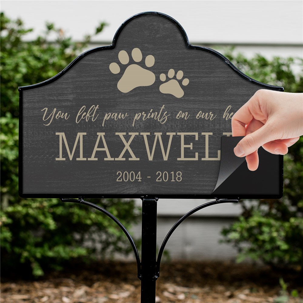 Personalized You Left Paw Prints On Our Heart Magnetic Sign V1321834