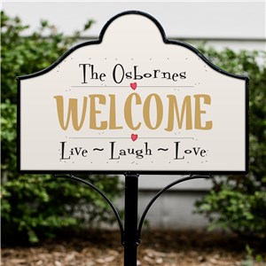 Personalized Live-Laugh-Love Magnetic Sign | Personalized Yard Signs