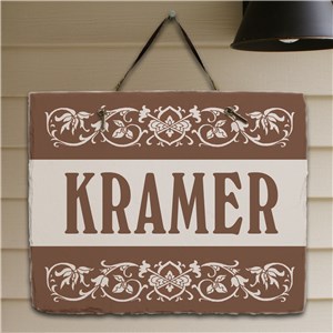 My Family Personalized Slate Plaque | Personalized Welcome Signs