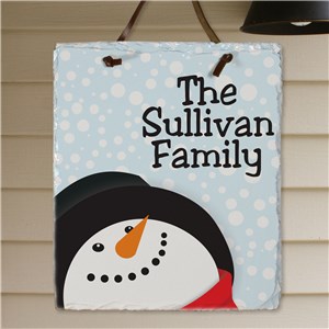 Let It Snow Welcome Personalized Slate Plaque | Personalized Christmas Signs