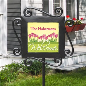 Flowers Welcome Sign | Personalized Sign with Flowers