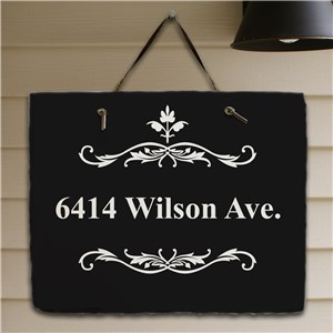 Filigree Personalized Slate Plaque | Housewarming Gift Ideas