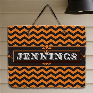 Personalized Halloween Family Slate Plaque | Personalized Welcome Signs