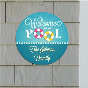 Personalized Summer Home Sign | Outdoor Pool Sign