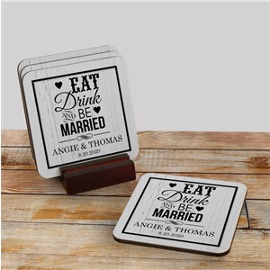 Personalized Coaster Set | Coaster Set for Newlyweds