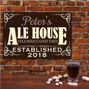 Ale House Personalized Wall Sign | Personalized Bar Sign