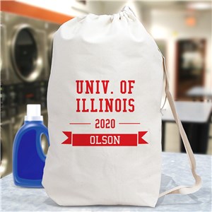 Personalized College Laundry Bag | Graduate Gifts