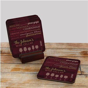 My Wine Cellar Personalized Coasters 699049CS