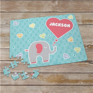 Personlaized Elephant Love Puzzle | Valentine Gifts For Children