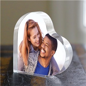 Personalized Photo Acrylic Heart Keepsake | Personalized Valentine's Day Gifts