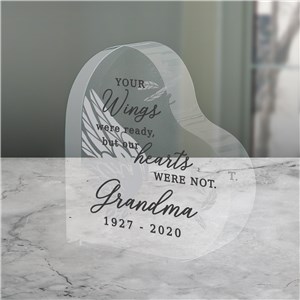 Personalized Memorial Heart Keepsake | Heart Shaped Memorial Keepsake