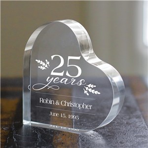 Personalized Anniversary Gifts | Heart Engraved Anniversary Keepsake