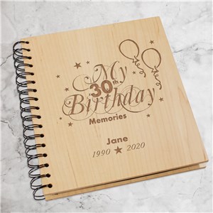 Engraved 30th Birthday Memories Photo Album