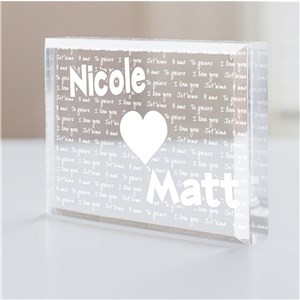 Engraved I Love You Keepsake | Personalized Couple Gifts