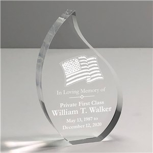 In Loving Memory Personalized Military Memorial Tear Keepsake | Memorial Gifts