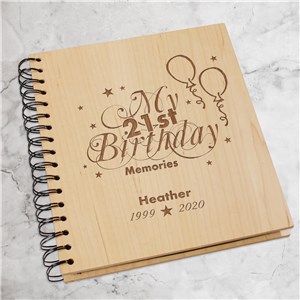 Engraved 21st Birthday Memories Photo Album 739714