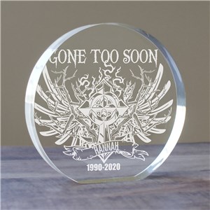 Engraved Gone Too Soon Keepsake | Memorial Gifts