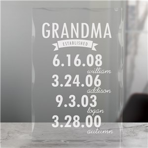 Engraved Mom Established Acrylic Keepsake | Sentimental Gifts For Mom