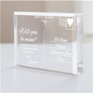 Personalized Postcard Keepsake | Personalized Valentines Day Gifts For Her