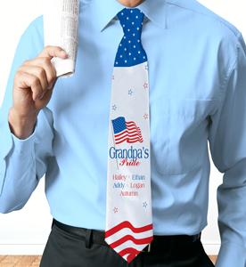 USA American Pride Personalized Neck Tie