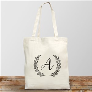 Personalized Single Initial Tote Bag | Personalized Canvas Totes