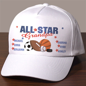 All Star Personalized Hat | Personalized Grandpa Gifts