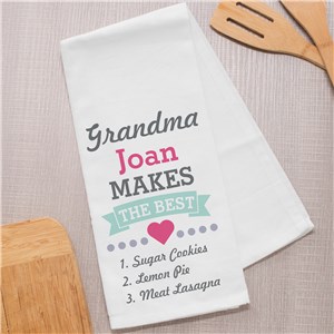 Personalized Grandma Makes the Best Dish Towel | Mother's Day Gifts