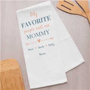 Personalized My Favorite People Call Me Dish Towel | Mother's Day Gifts